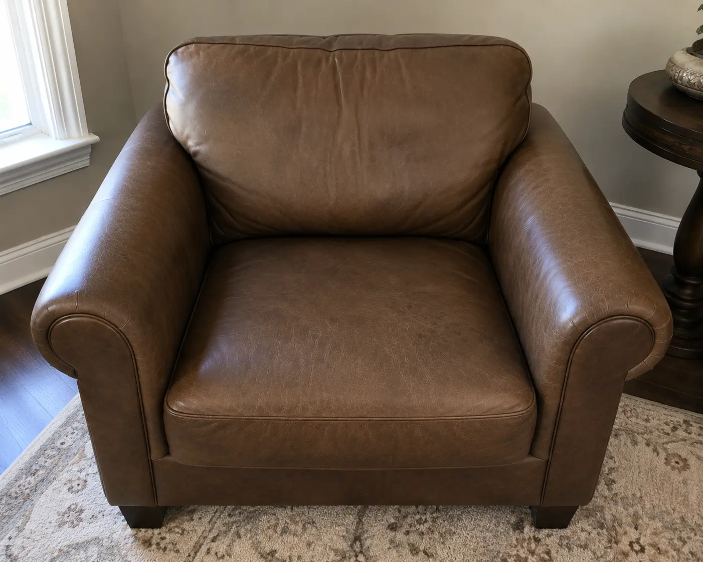After leather chair cleaning