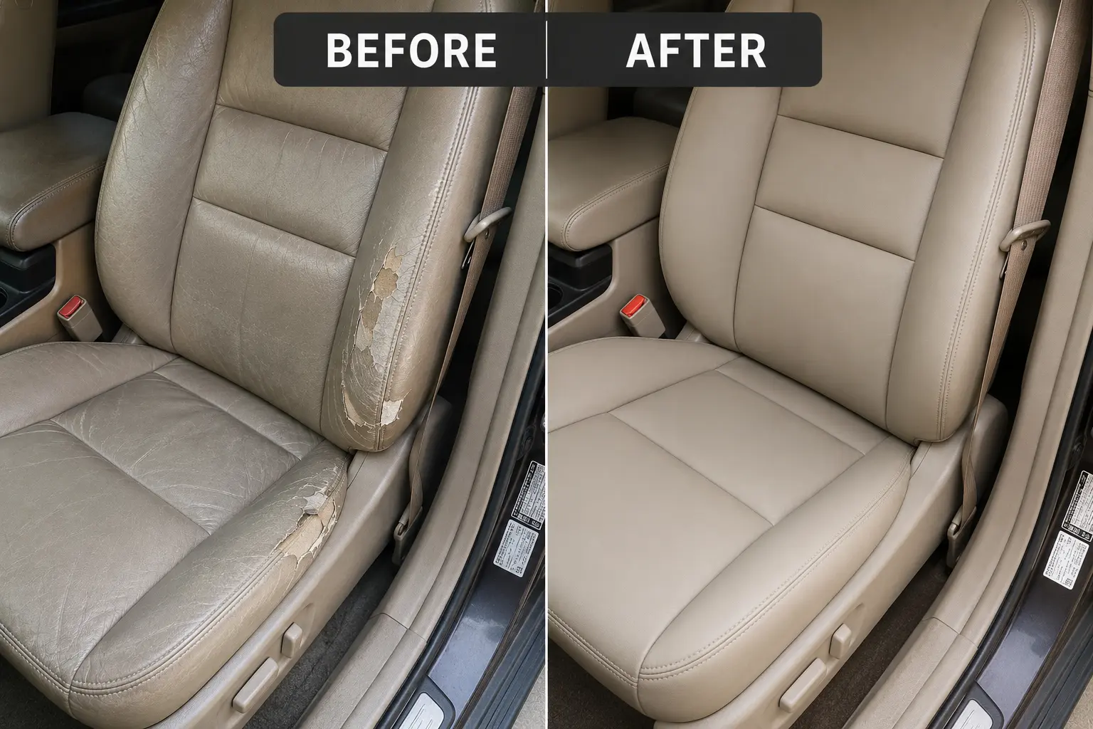 Auto leather seat repair in San Antonio